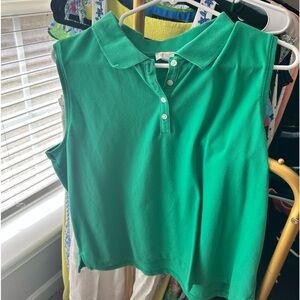 Sleeveless active top from J Crew for golf, tennis, or pickleball Sz XL